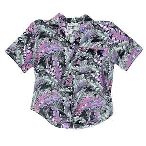 Vintage 80's Jungle Button Up Shirt M